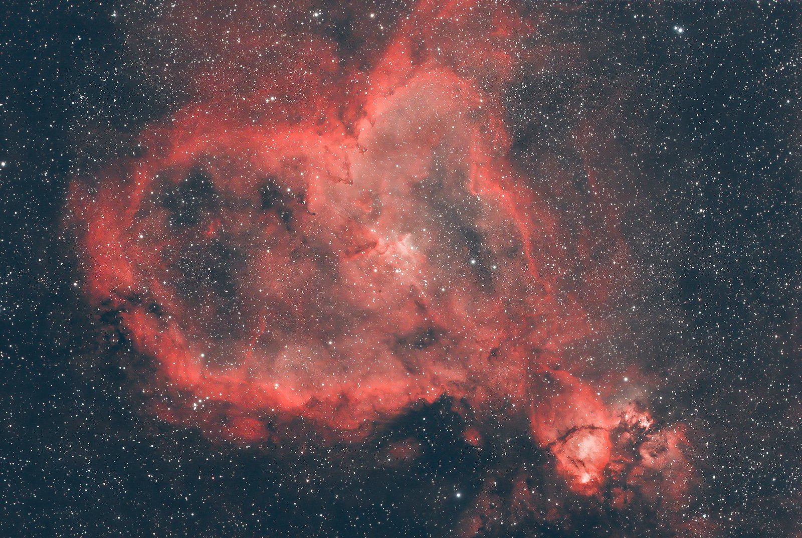 Nebulosa Cuore IC 1805 ripresa dall'Osservatorio della Val Bratica